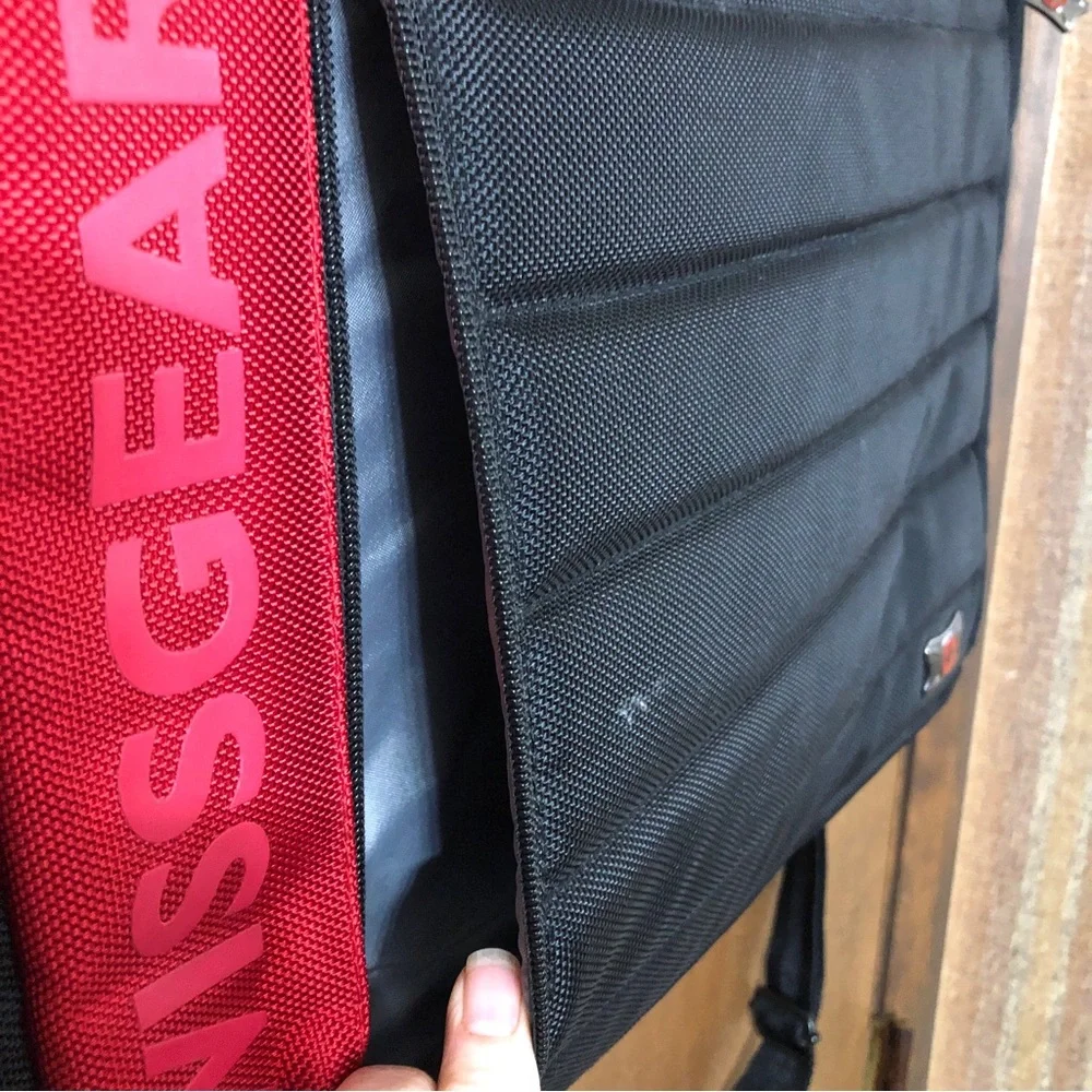 Swiss Gear Wenger Computer Laptop Briefcase Carry On Shoulder Bag Red And Black